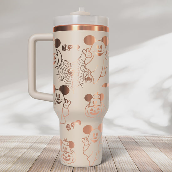 Ghost Mouse Funny Halloween40oz Tumbler SVG Laser Engraved Full Wrap Seamless