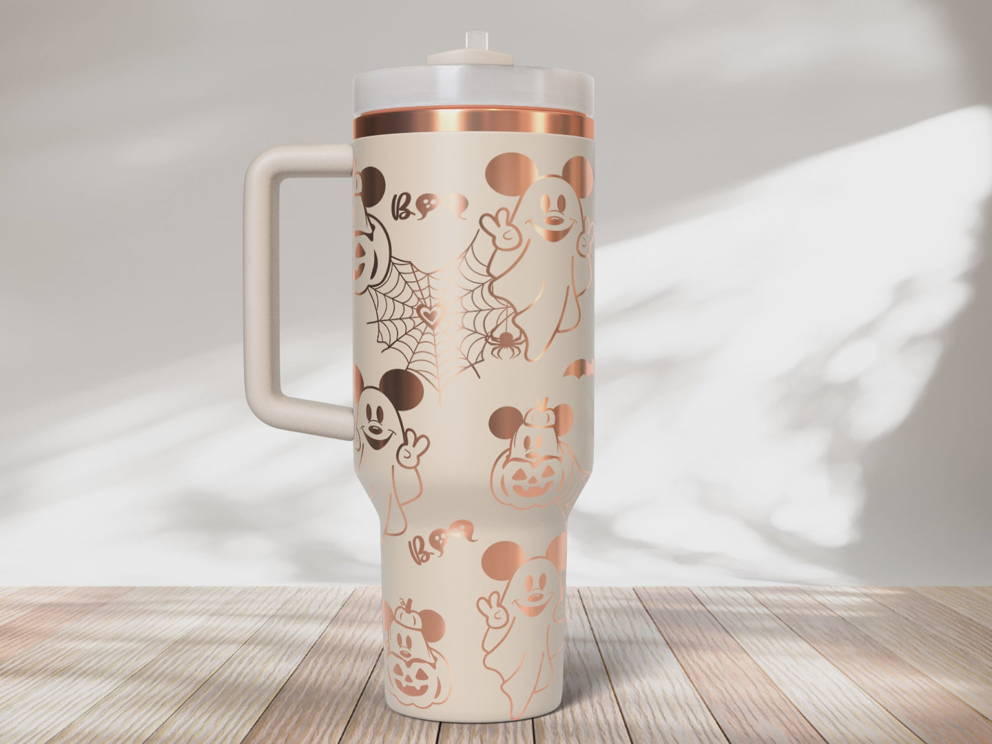 Ghost Mouse Funny Halloween40oz Tumbler SVG Laser Engraved Full Wrap Seamless