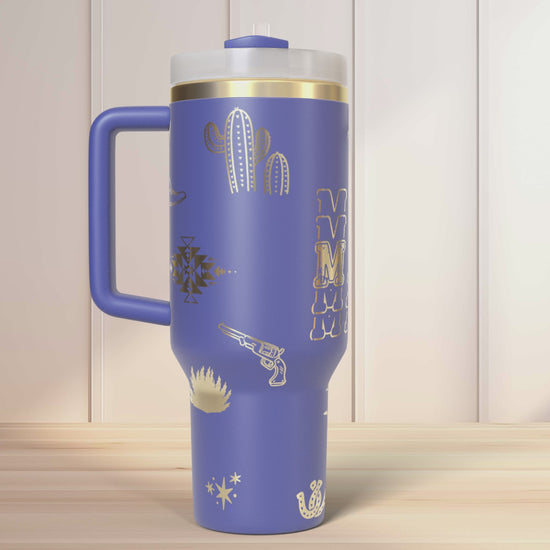 Howdy Mama Western  Engraved Full Wrap Seamless 40oz Tumbler SVG Laser Rotary and PNG sublimation