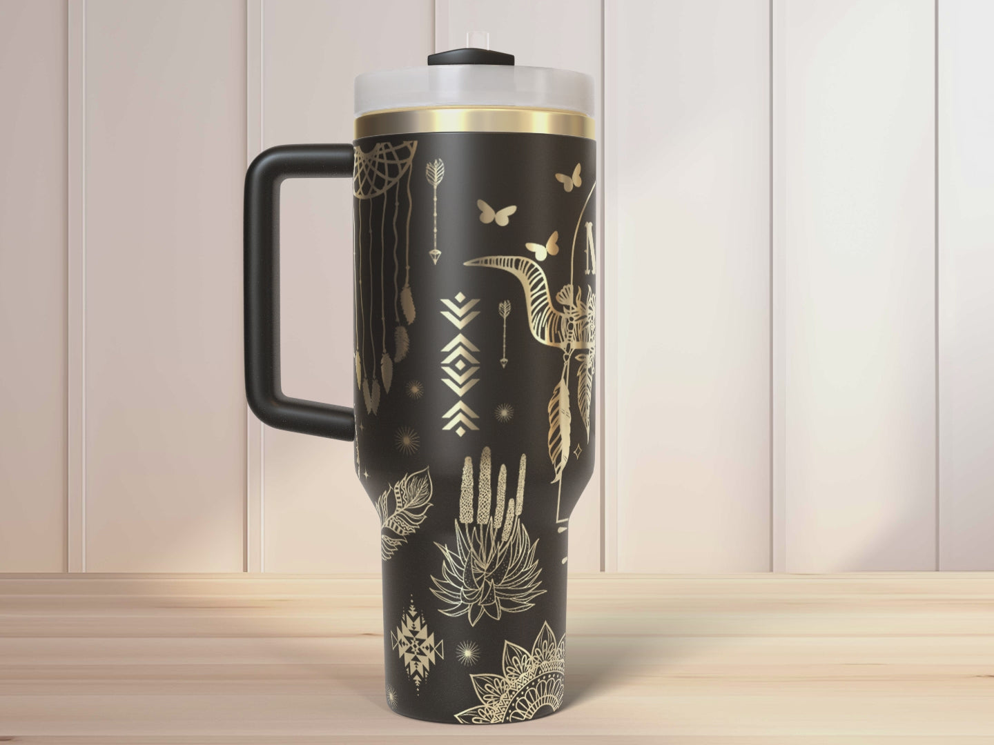 Boho Mama Cow Skulls Western Cowgirl Engraved Full Wrap Seamless 40oz Tumbler SVG Laser Rotary and PNG sublimation