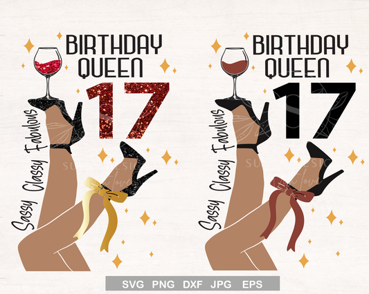 17 Birthday Queen SVG