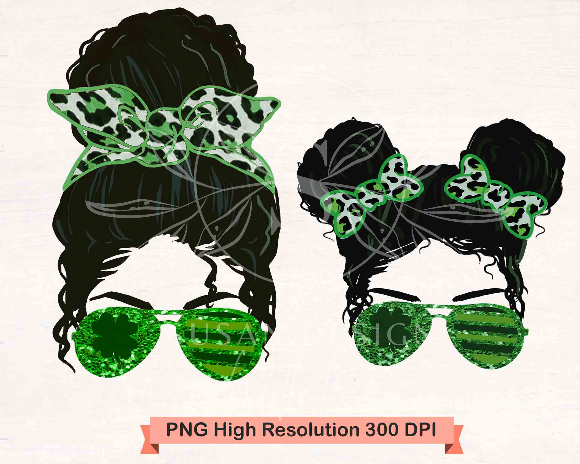 Mama Mini png bundle, black women messy bun mom life PNG Sublimation