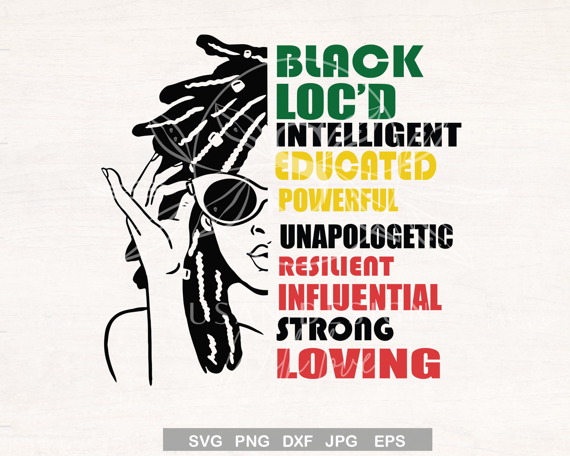 Black Loc'd Intellegent SVG 