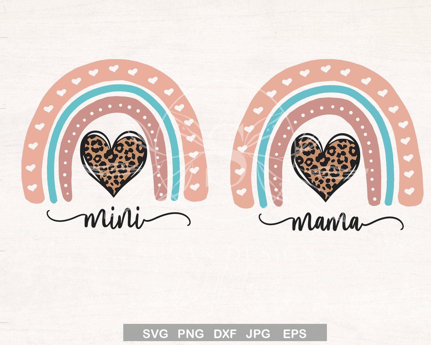 Mama Mini Rainbow SVG Bundle