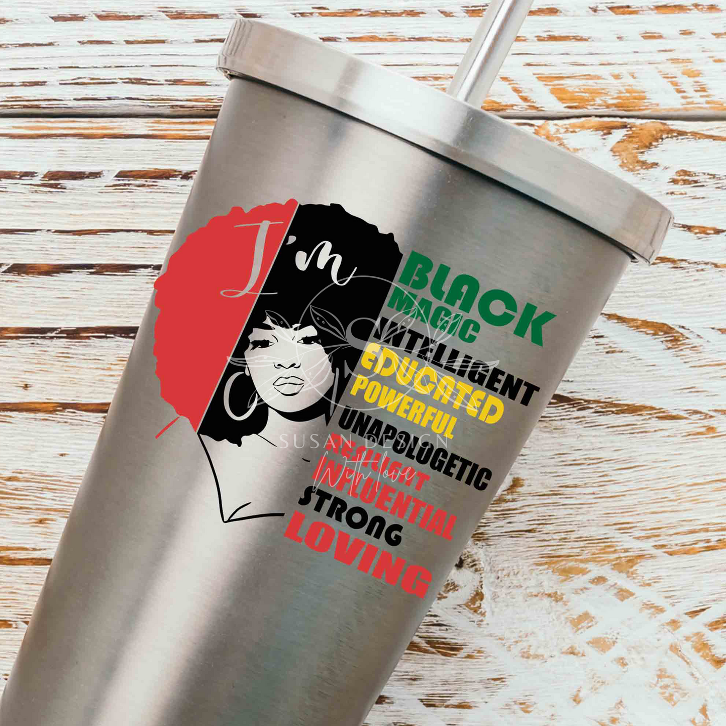 I'm Black Woman SVG file for Cricut PNG tumbler