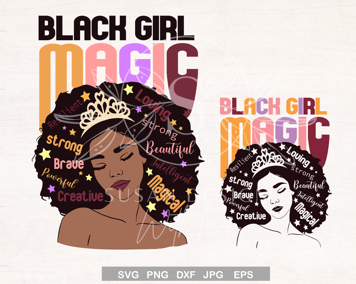 Black Girl Magic SVG Bundle file for Cricut shirt design