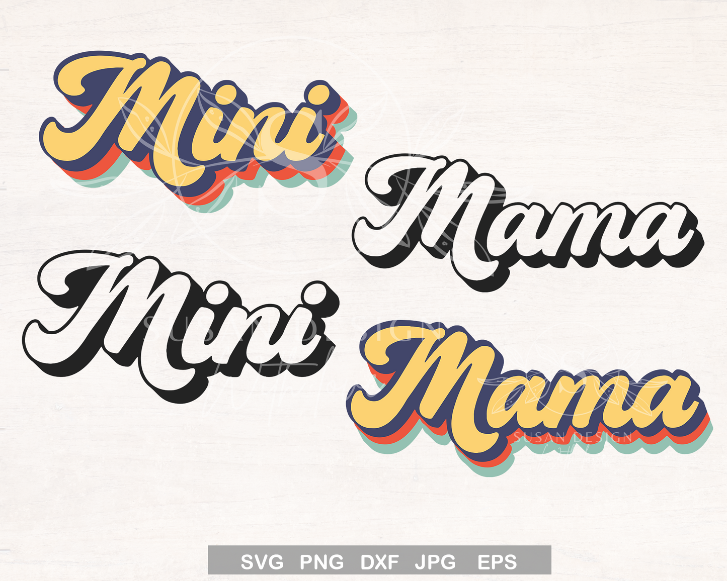 Mama Mini Retro SVG Bundle