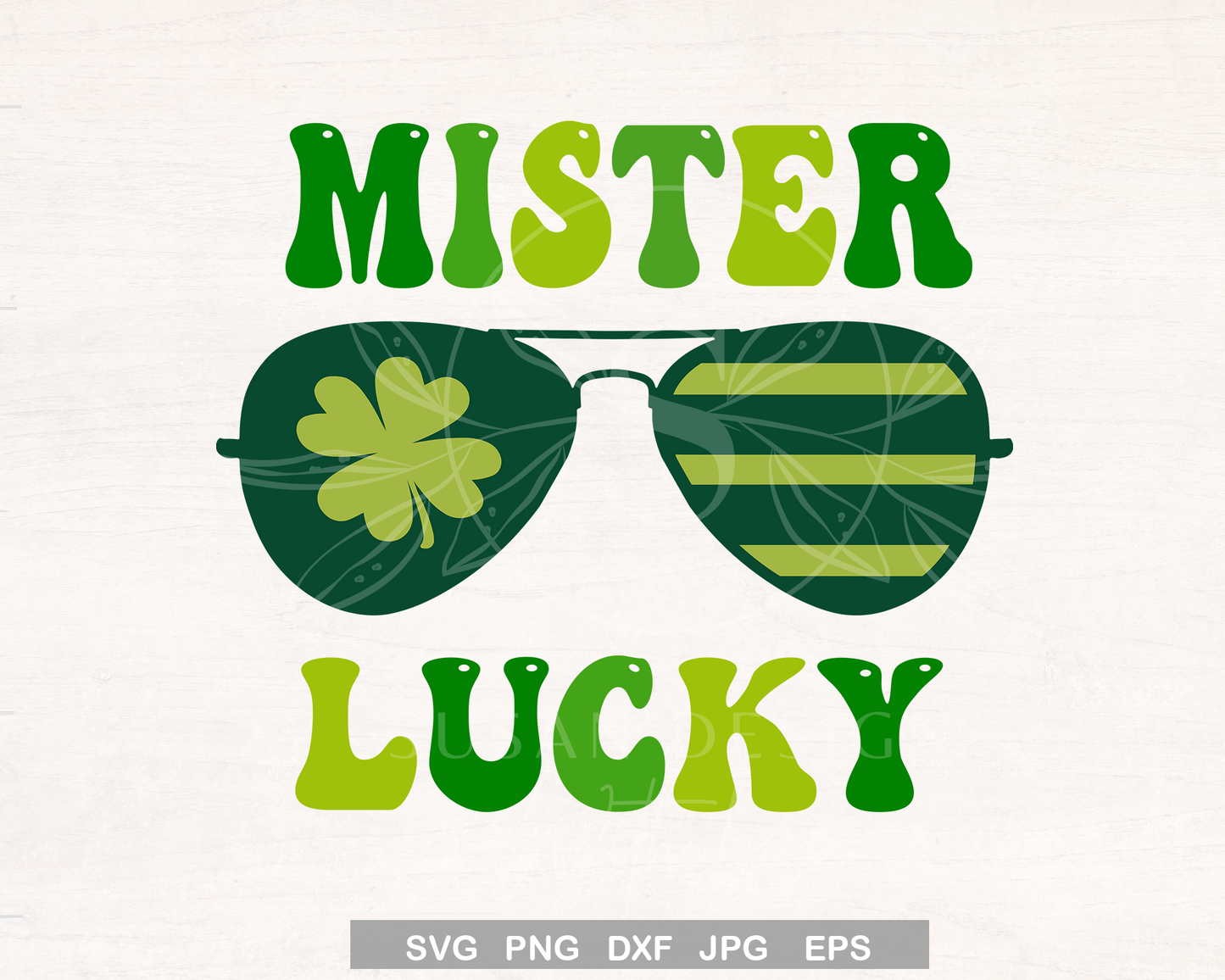 Mister Lucky Sunglasses SVG, St. Patrick Design