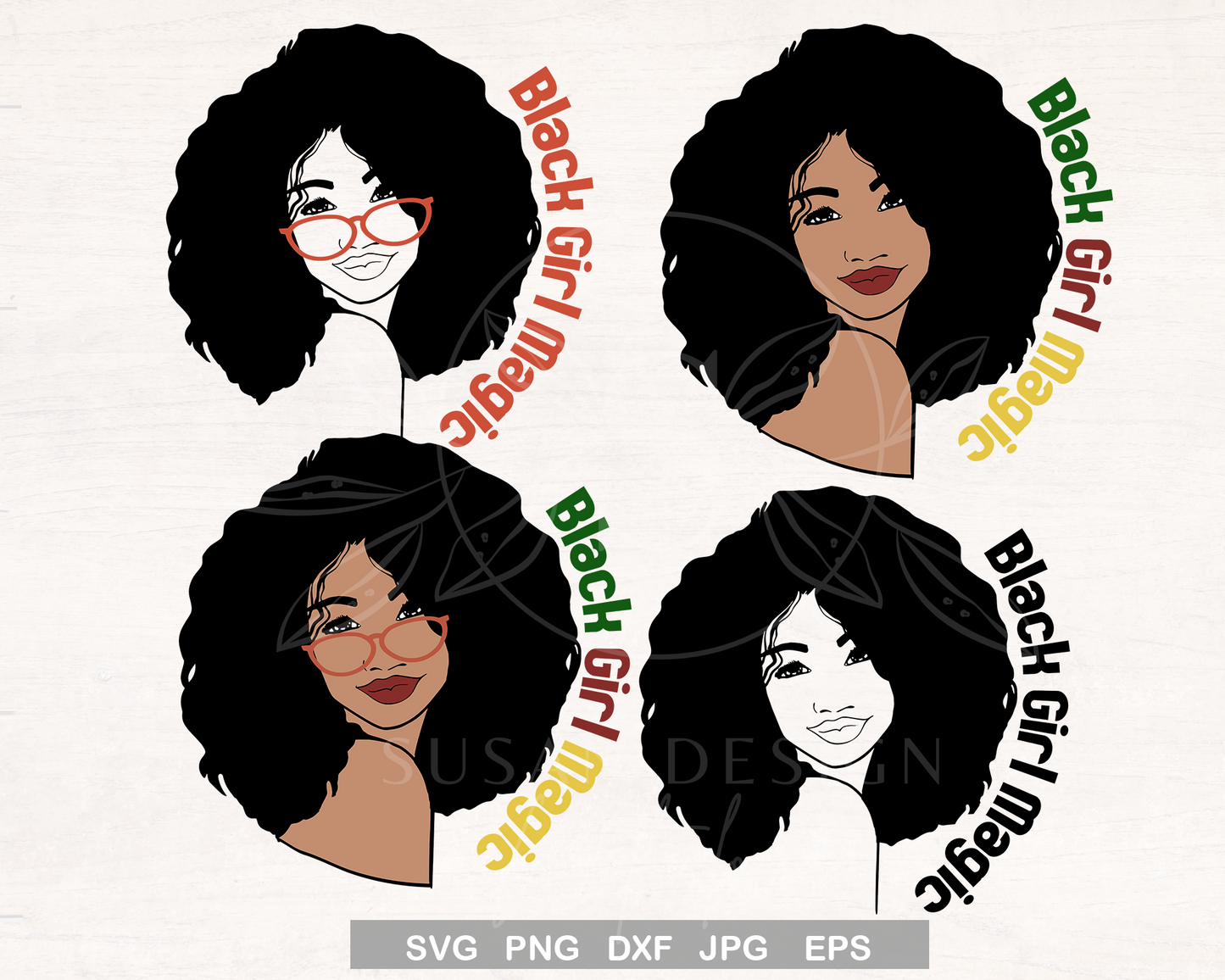 Black Girl Magic SVG Afro Girl 