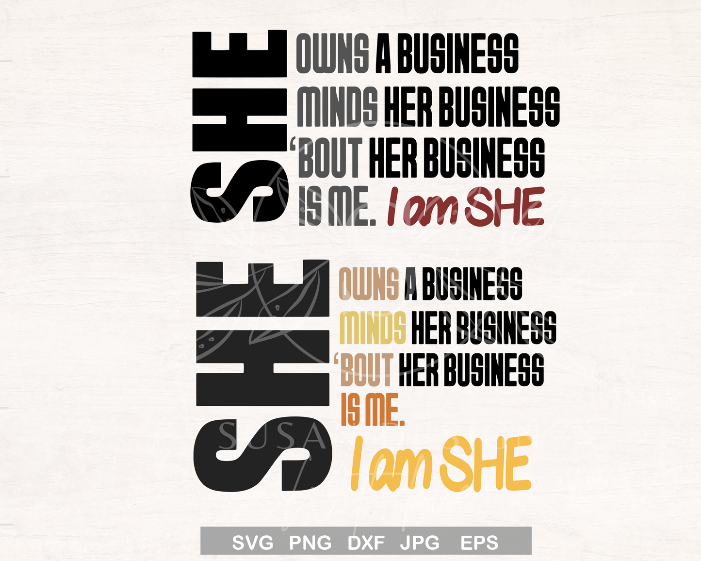 I am she svg, she is me svg bundle Black Girl Owned Business SVG