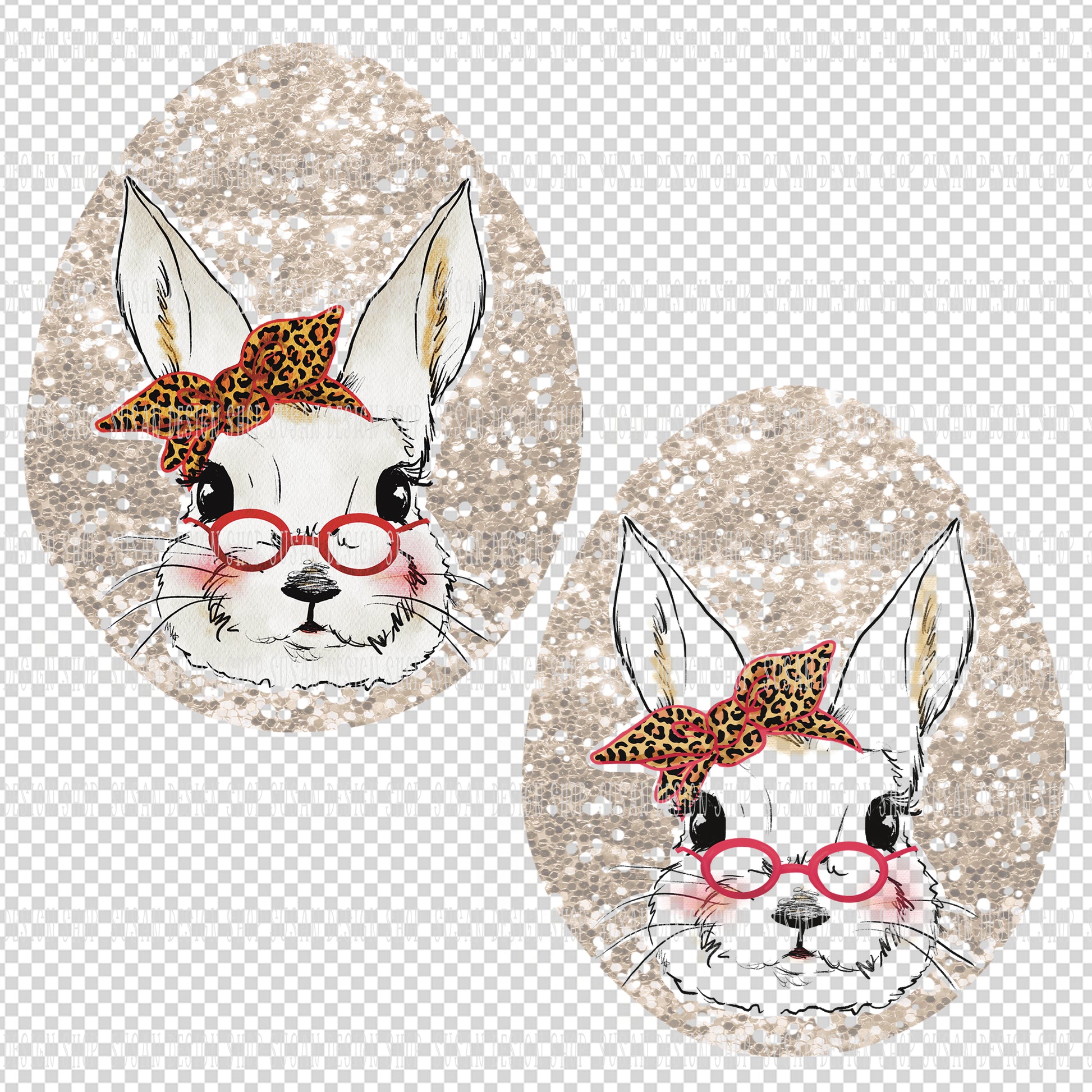 Easter Bunny Eggs PNG Sublimation