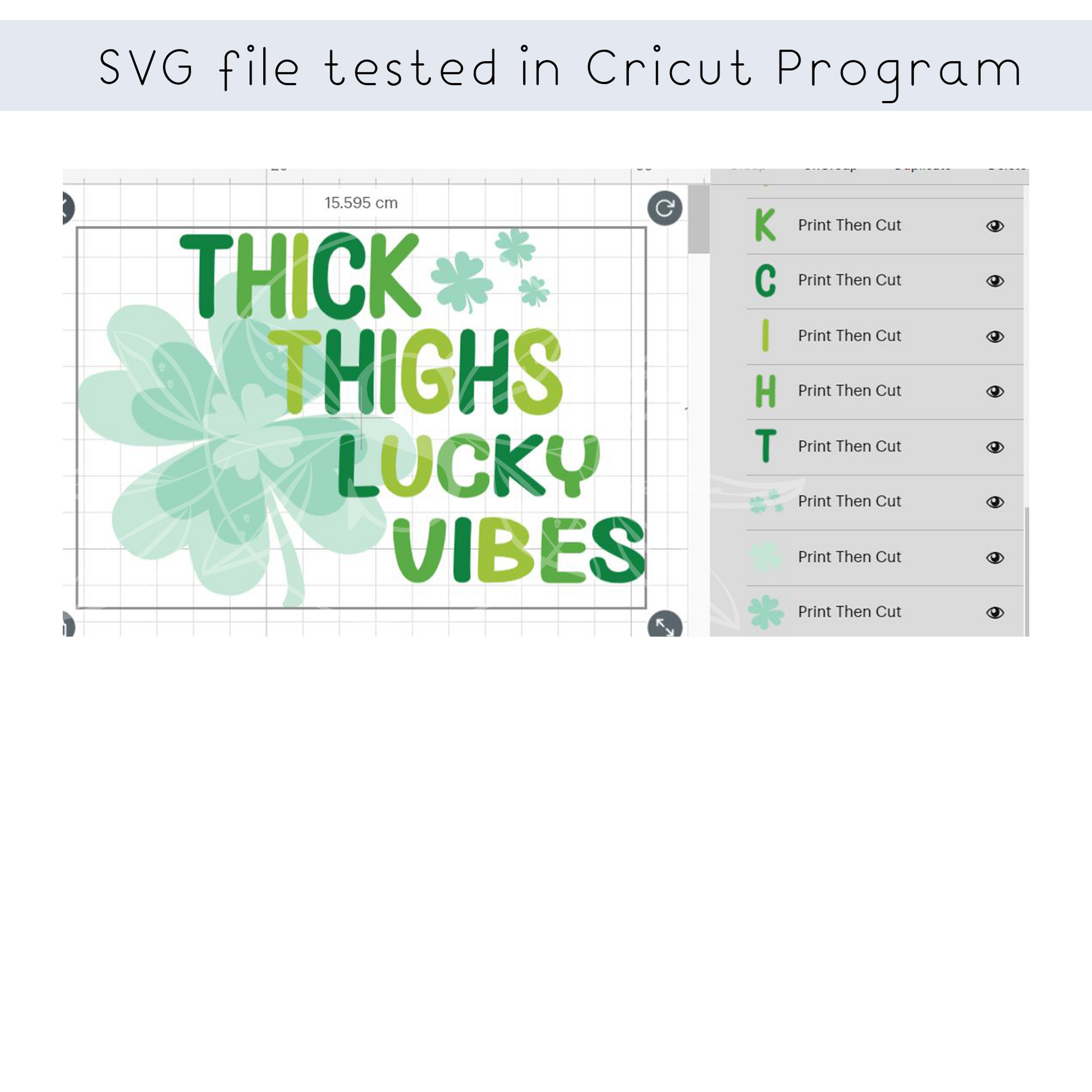 Thick Thighs Lucky Vibes SVG, St. Patrick Design