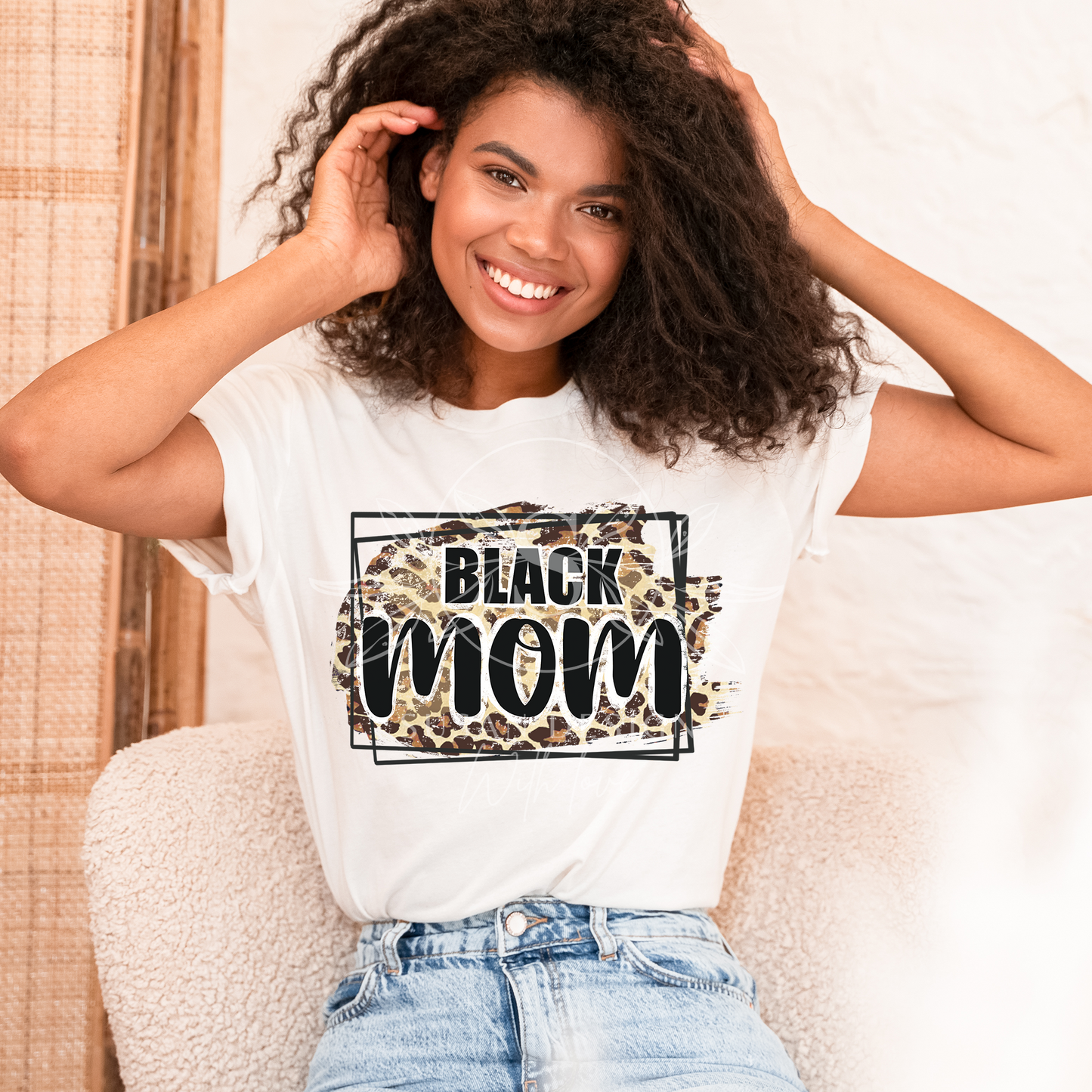 Black Mom leopard, PNG Sublimation