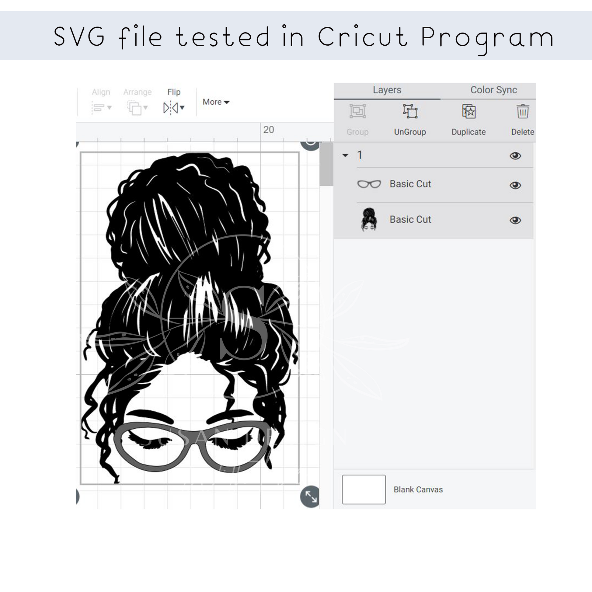 Afro girl with Messy Bun Eye Glasses SVG bundle