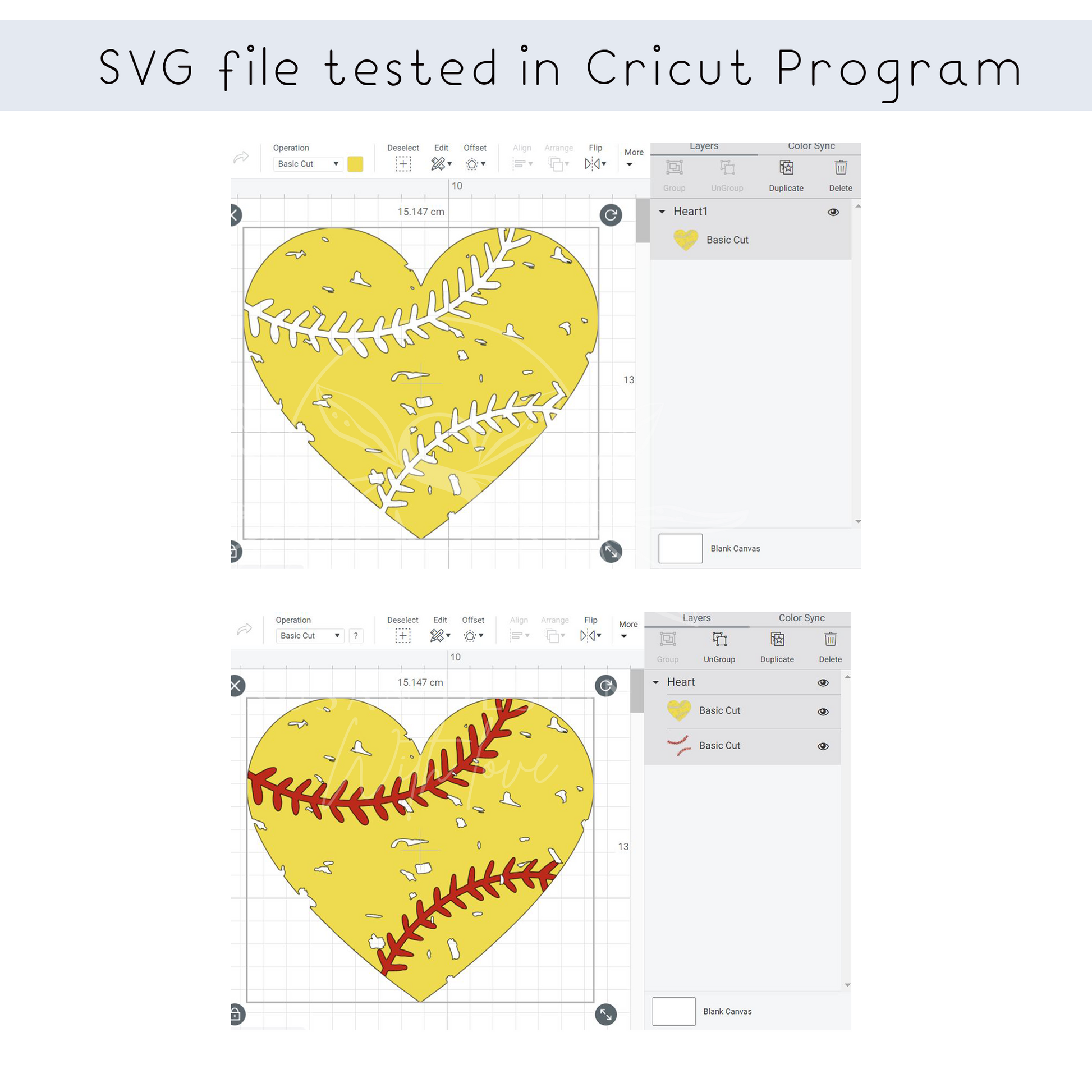 Softball Heart SVG Bundle