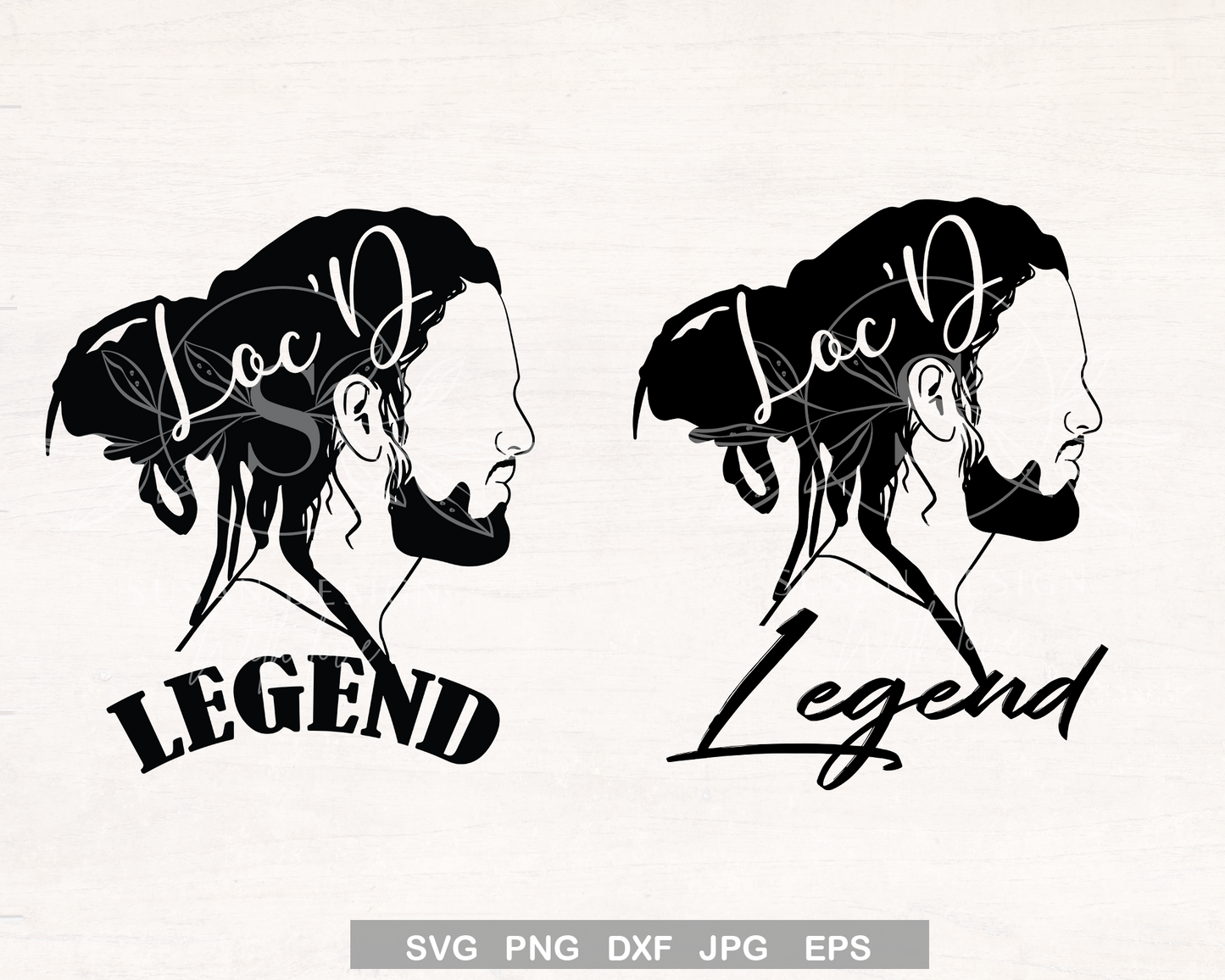 Black men dreadlock hair with beard svg