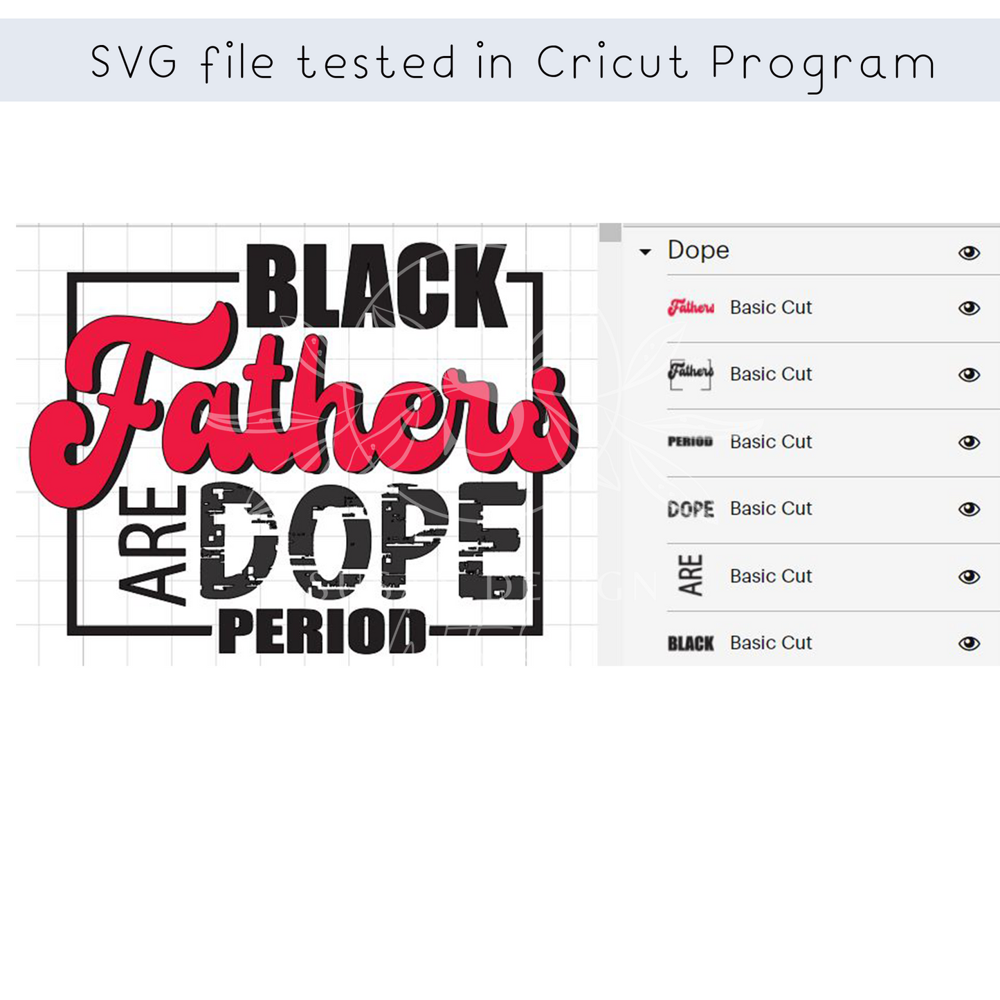 Dope Black Fathers SVG files for Cricut design for shirt