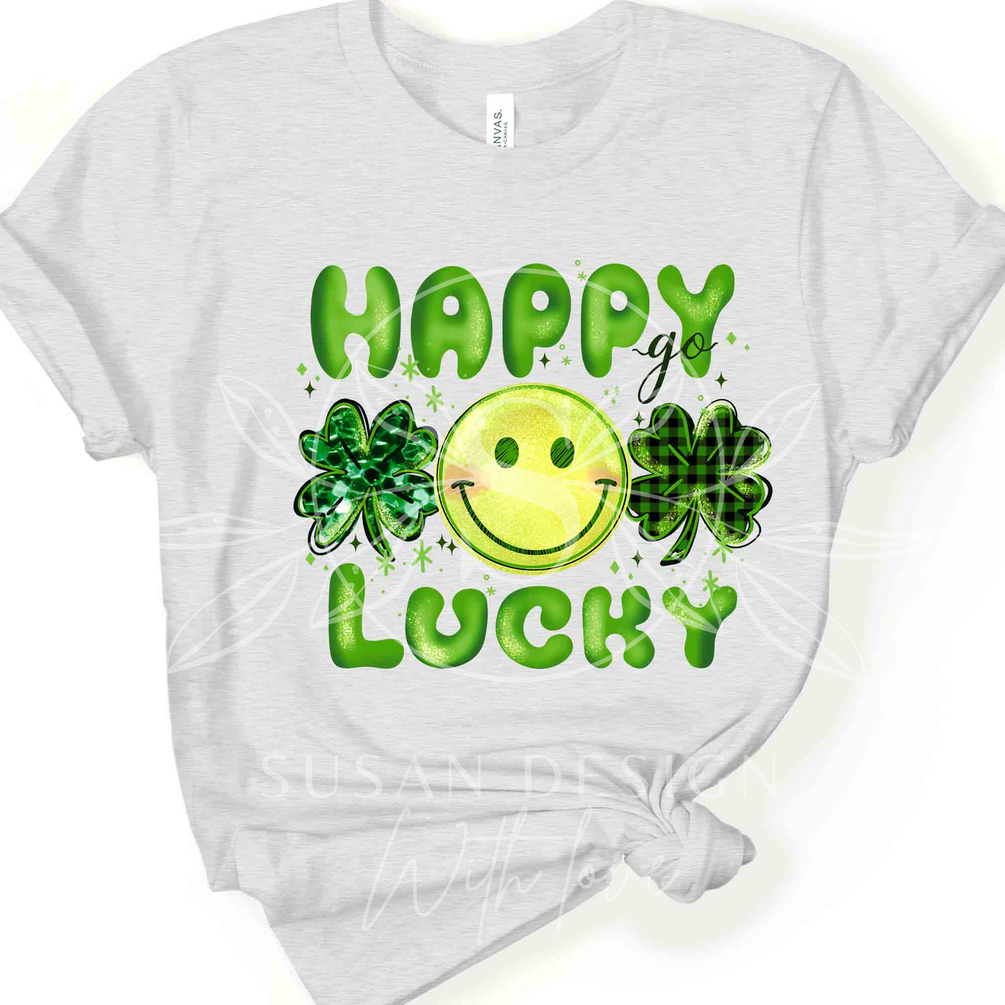 Happy Go Lucky PNG Sublimation ,Funny St Patricks Day