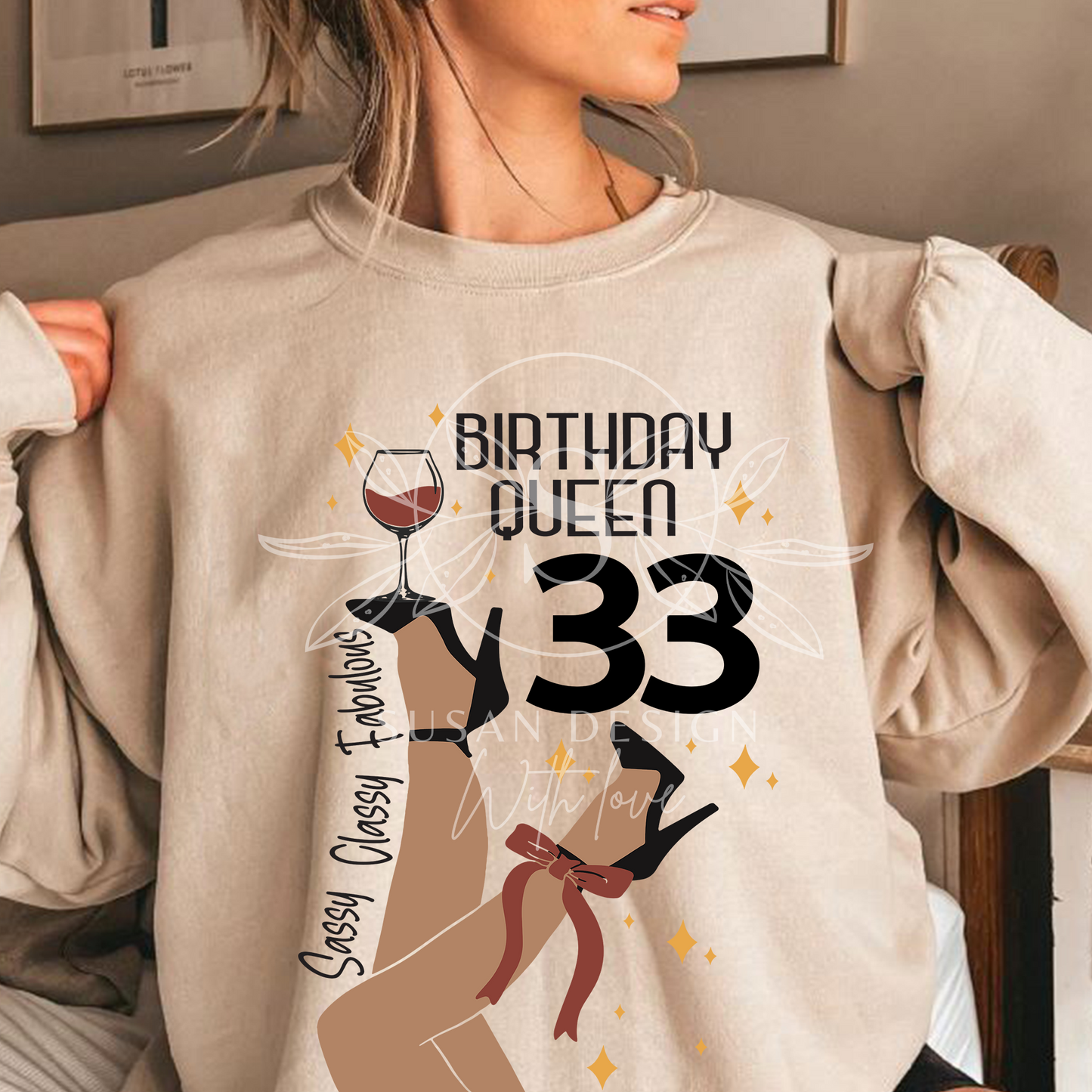 33 Birthday Queen SVG