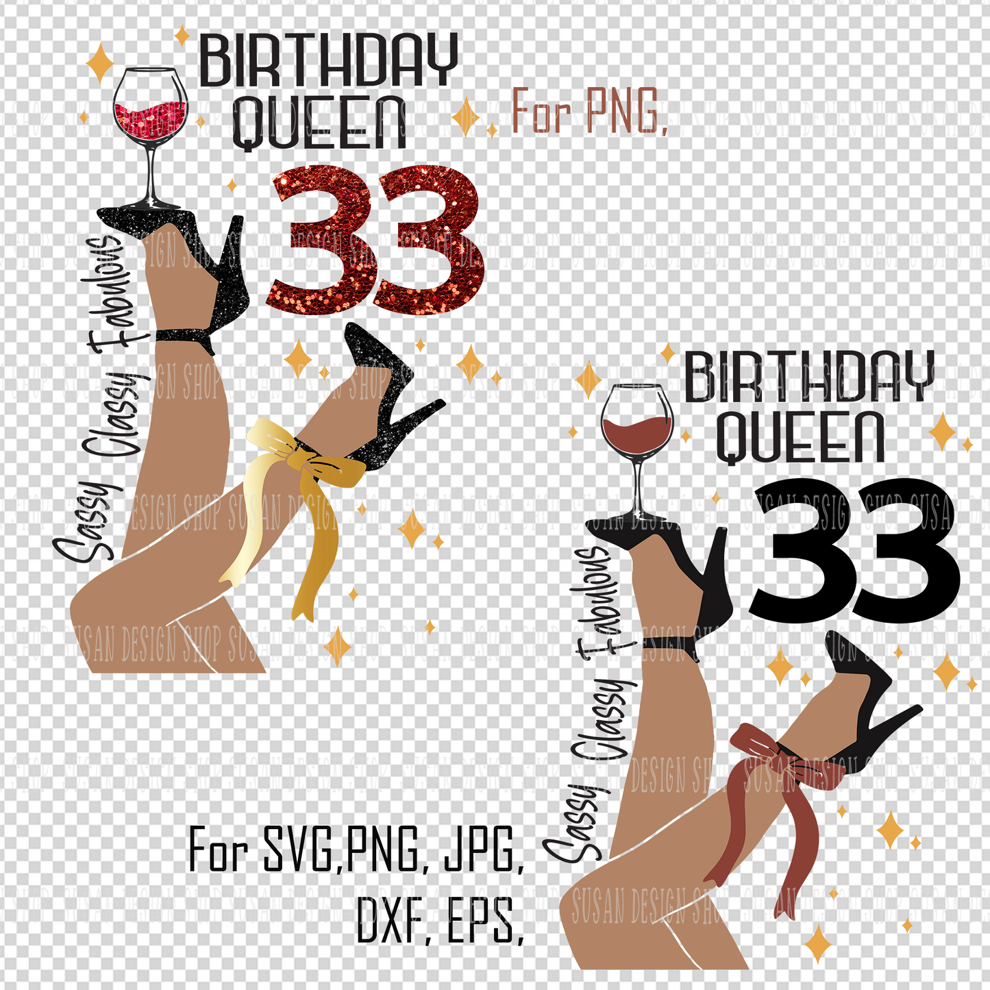 33 Birthday Queen SVG