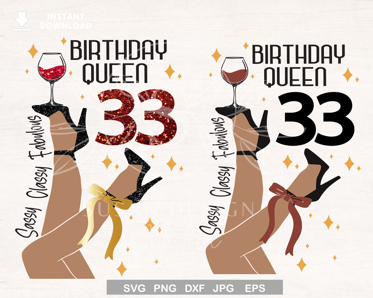 33 Birthday Queen SVG