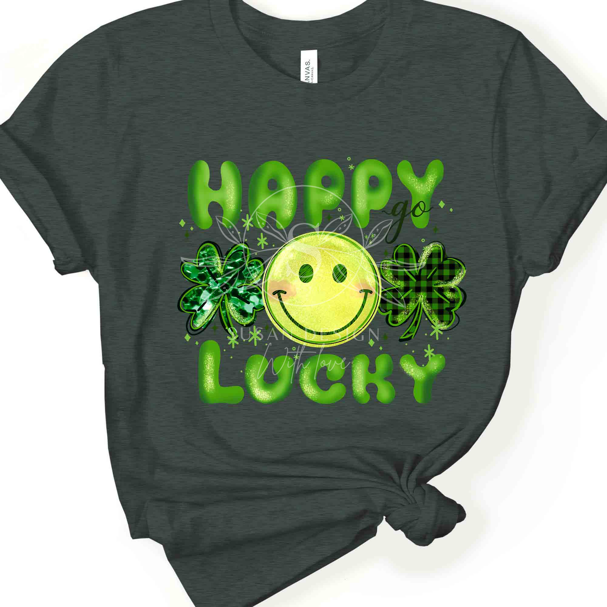 Happy Go Lucky PNG Sublimation ,Funny St Patricks Day