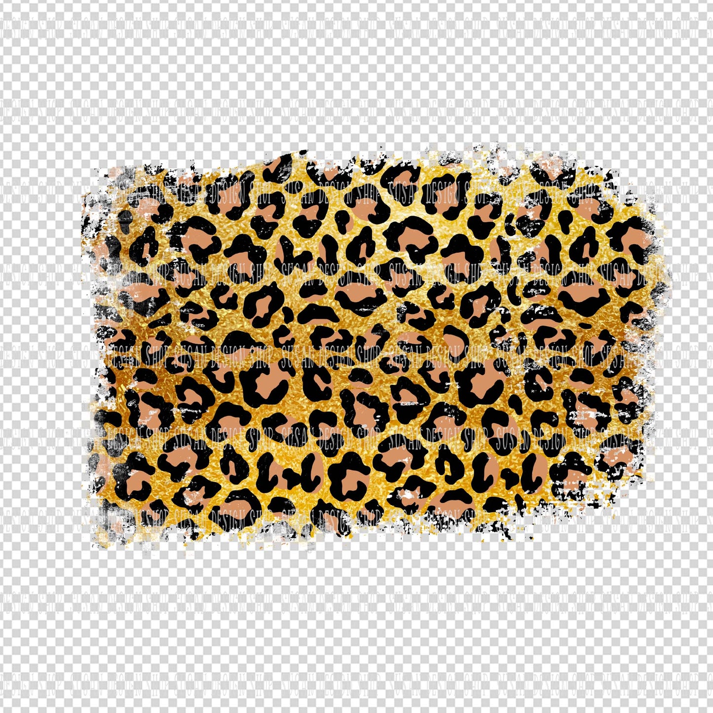 Distressed Leopard Print Background bundle, PNG Sublimation Patches