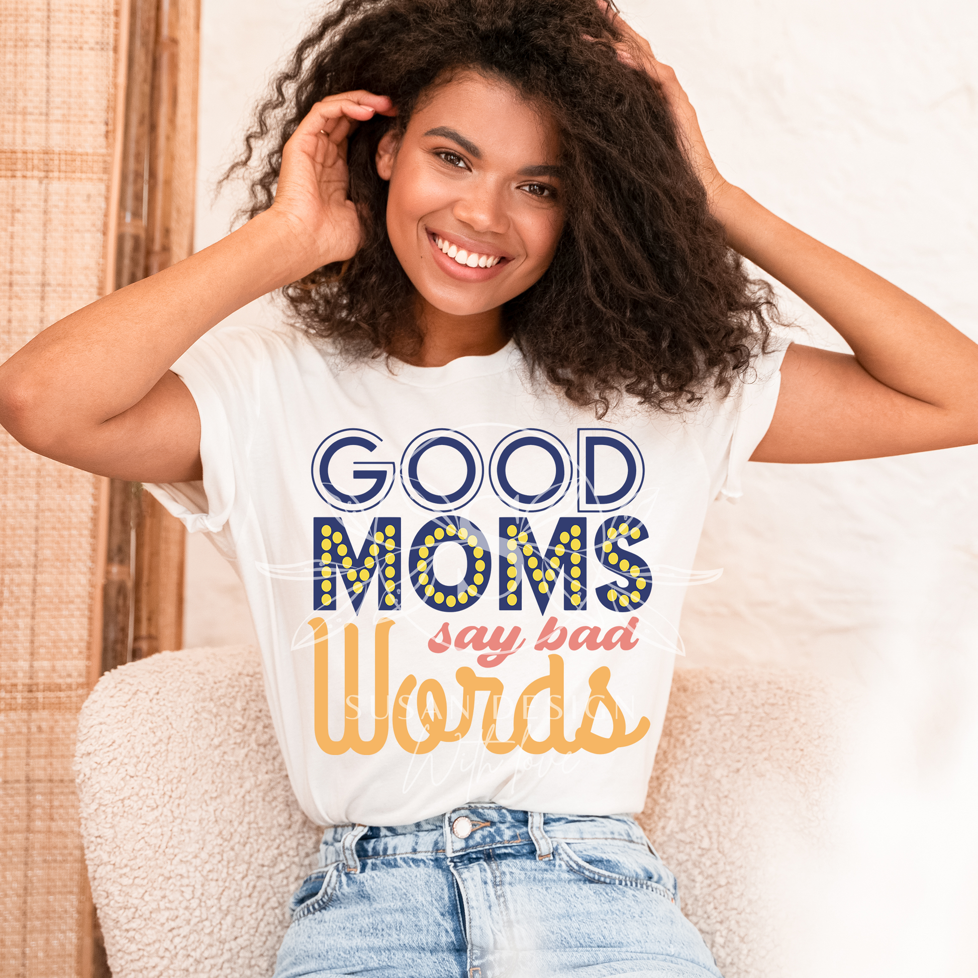 Good Moms Say Bad Words SVG, Funny mom life qoute