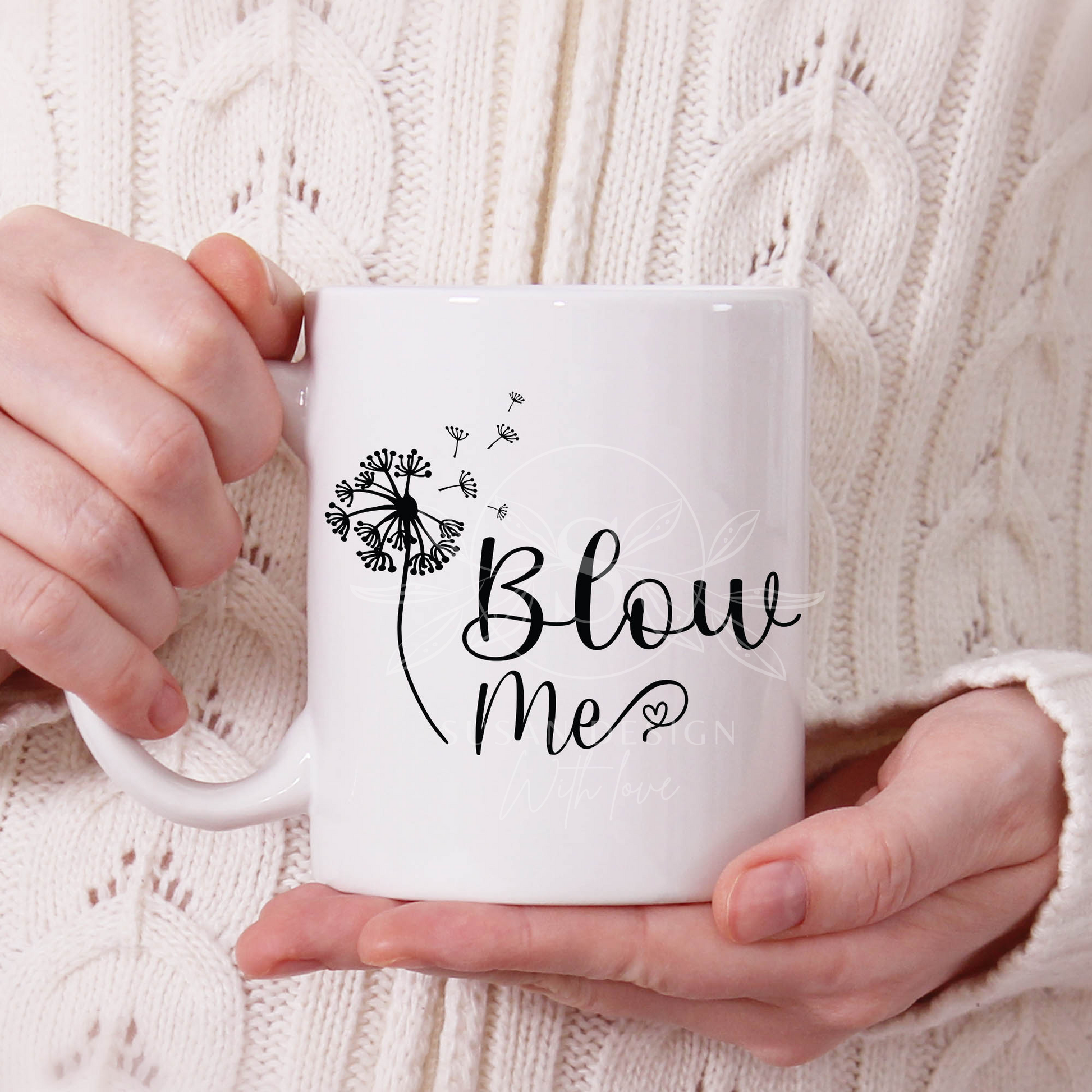 Blow me Dandelion plant Outline SVG, make a wish