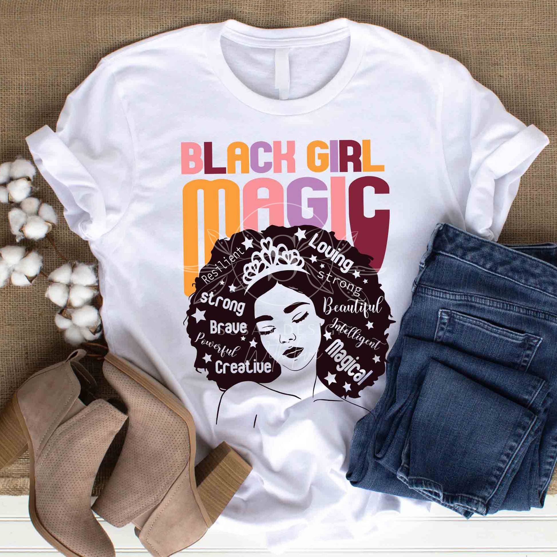 Black Girl Magic SVG Bundle file for Cricut shirt design