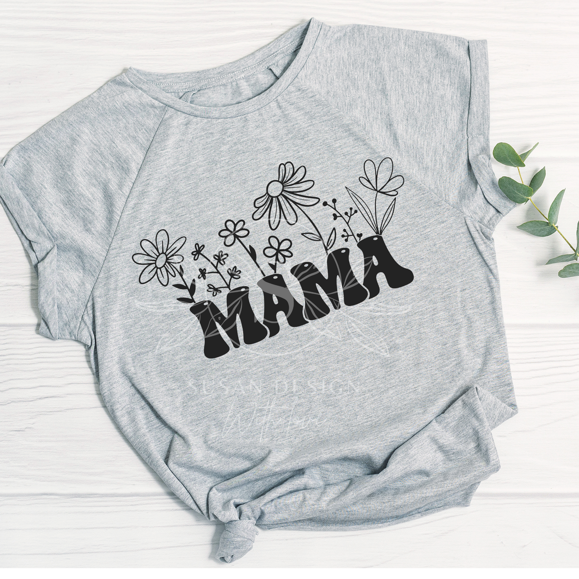 Mama Flowers Floral Svg