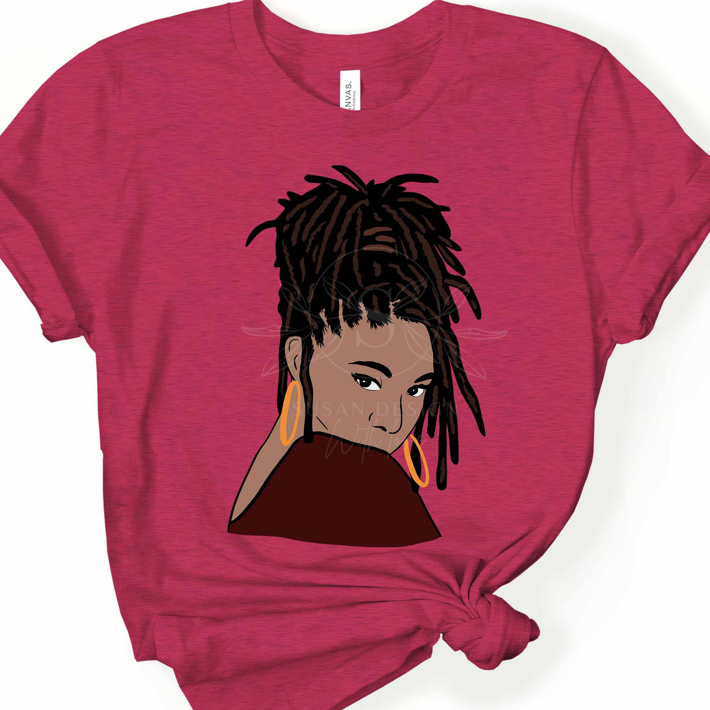 Black Woman High Dreadlock SVG shirt design