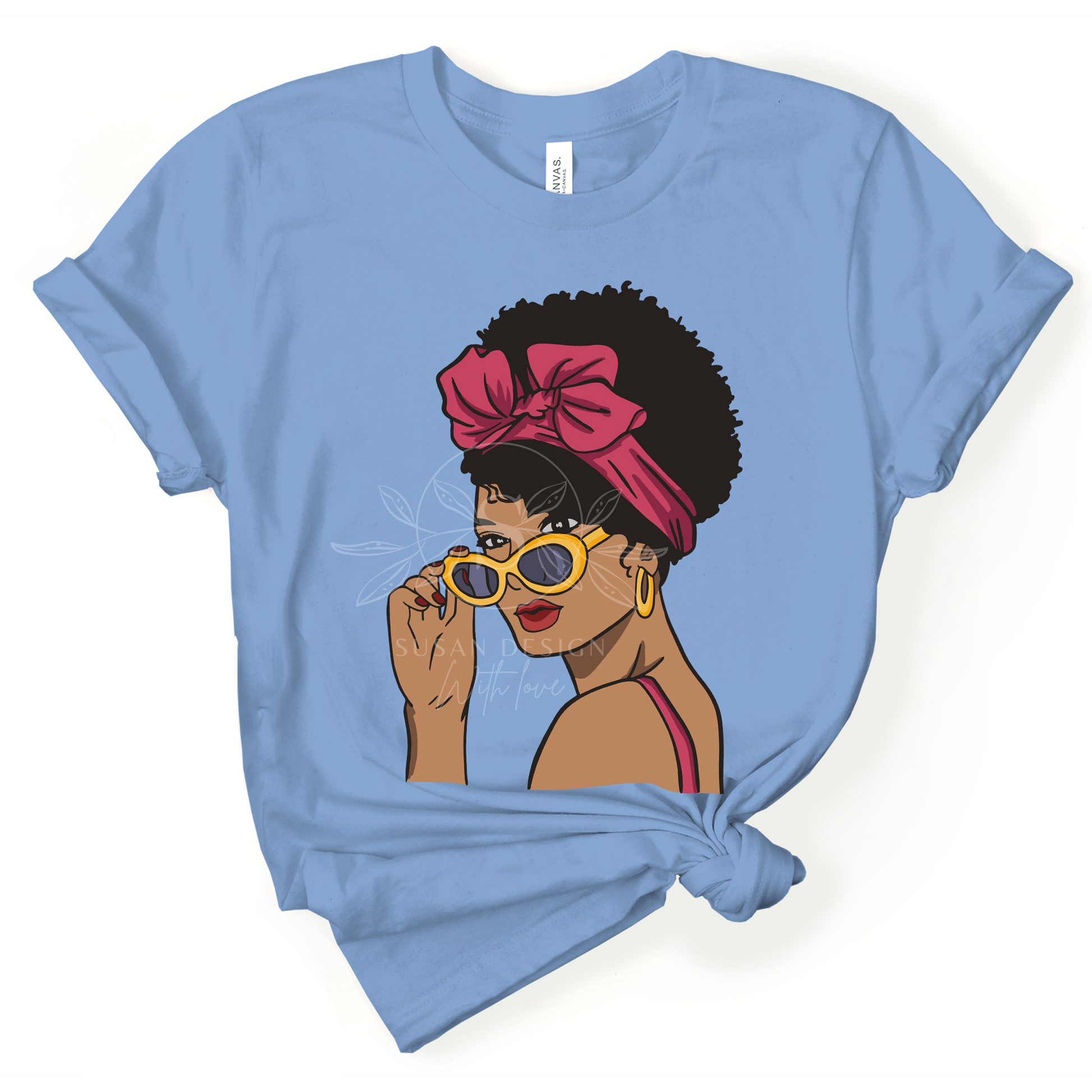 African American with Headwrap SVG  shirt design