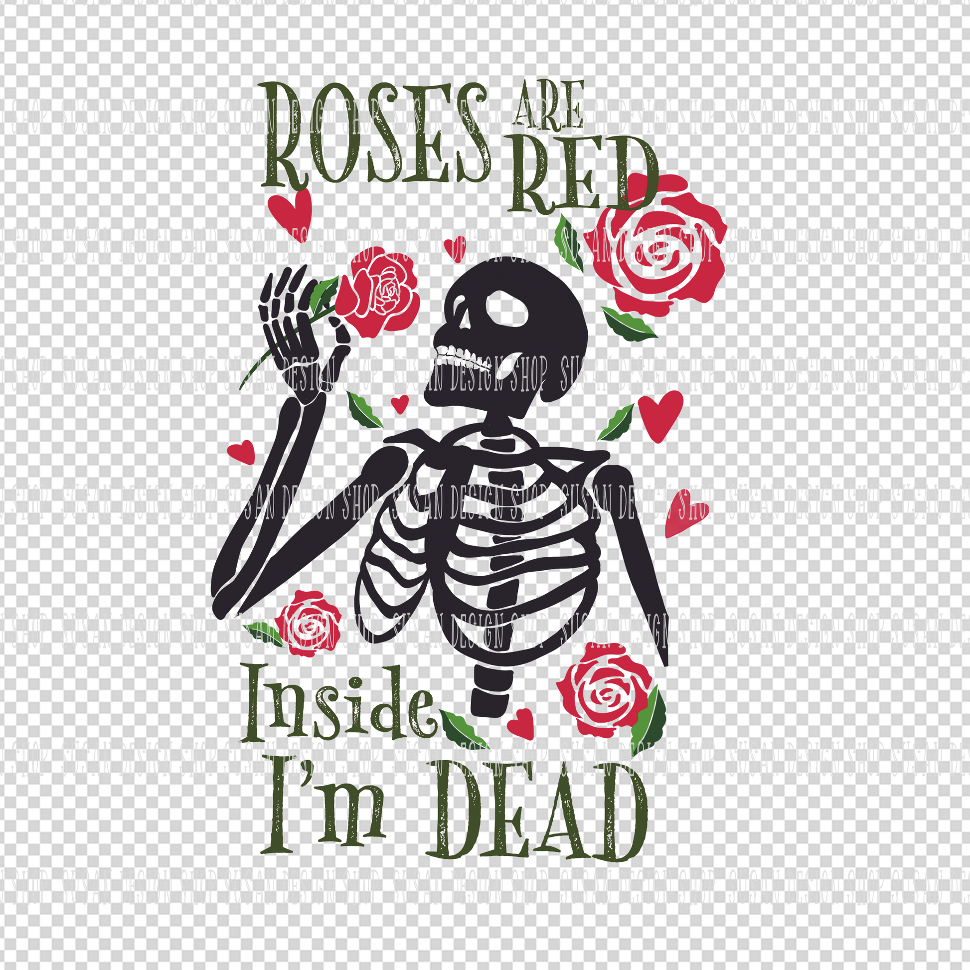 Roses Are Red, Inside I'm Dead SVG, Funny Valentines Quote