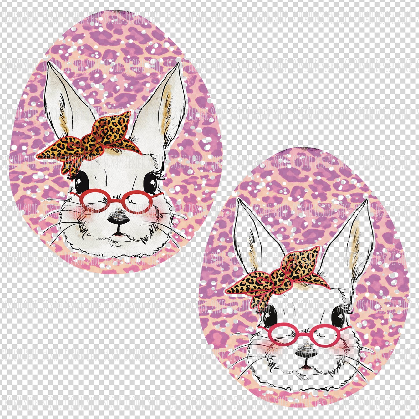 Easter Bunny Eggs PNG Sublimation