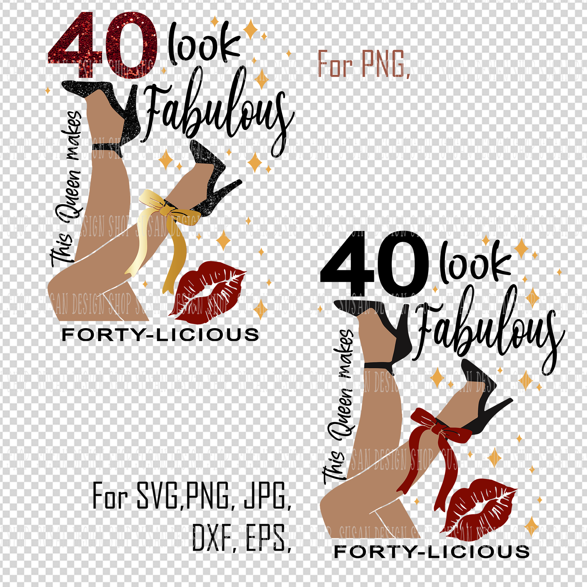 Forty-licious,fabulous, 40th Birthday SVG