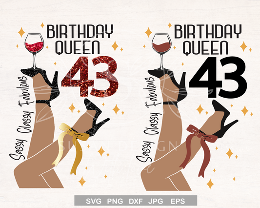 43 Birthday Queen SVG