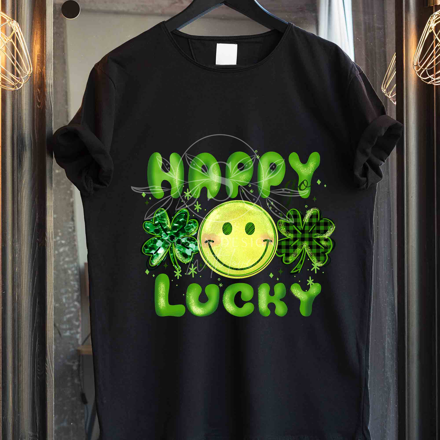 Happy Go Lucky PNG Sublimation ,Funny St Patricks Day