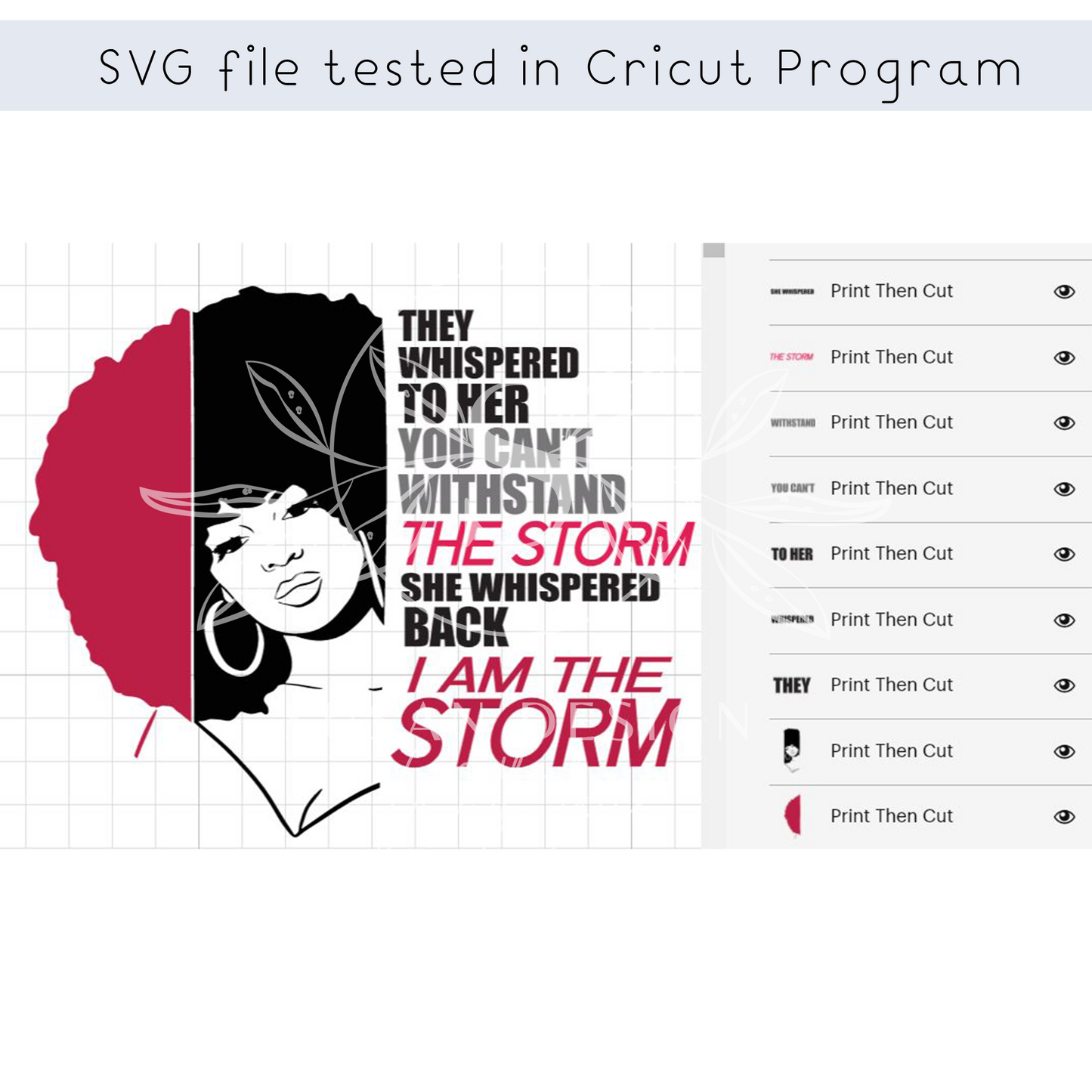 I'm the Storm SVG file for Cricut, black woman shirt design 