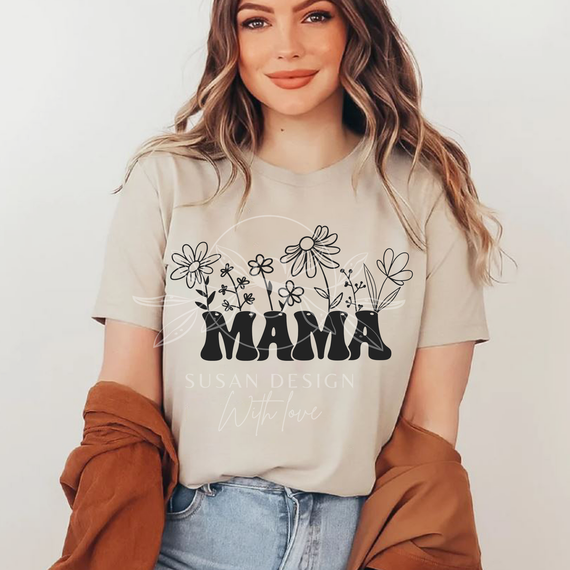 Mama Flowers Floral Svg