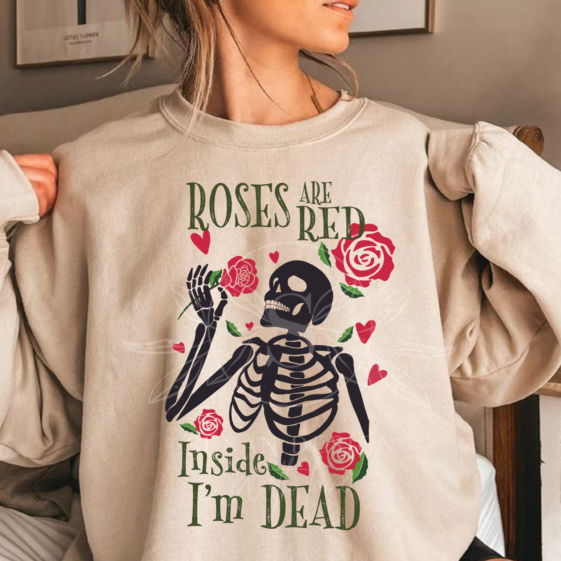 Roses Are Red, Inside I'm Dead SVG, Funny Valentines Quote