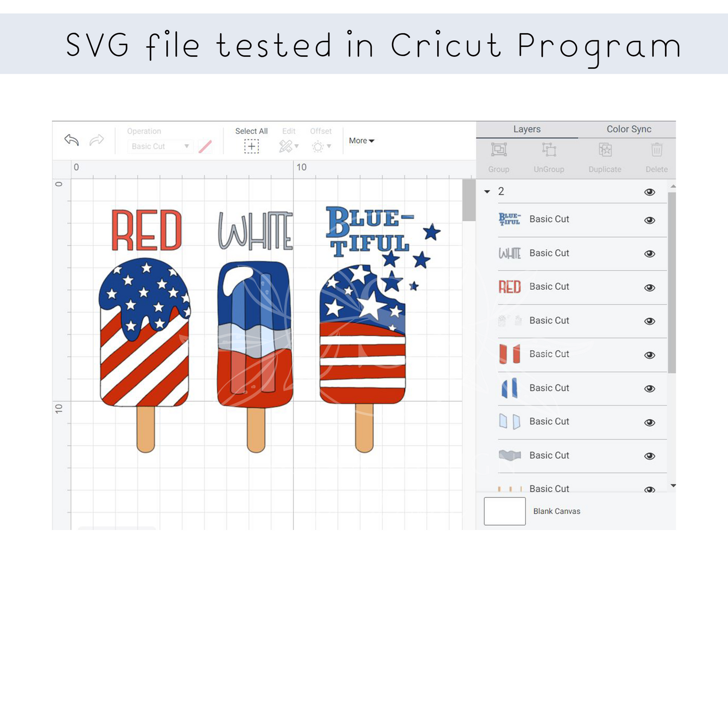 Red White Blue-tiful SVG, 4th july Popsicle SVG