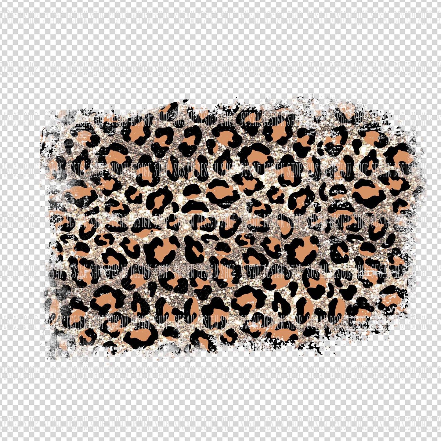 Distressed Leopard Print Background bundle, PNG Sublimation Patches