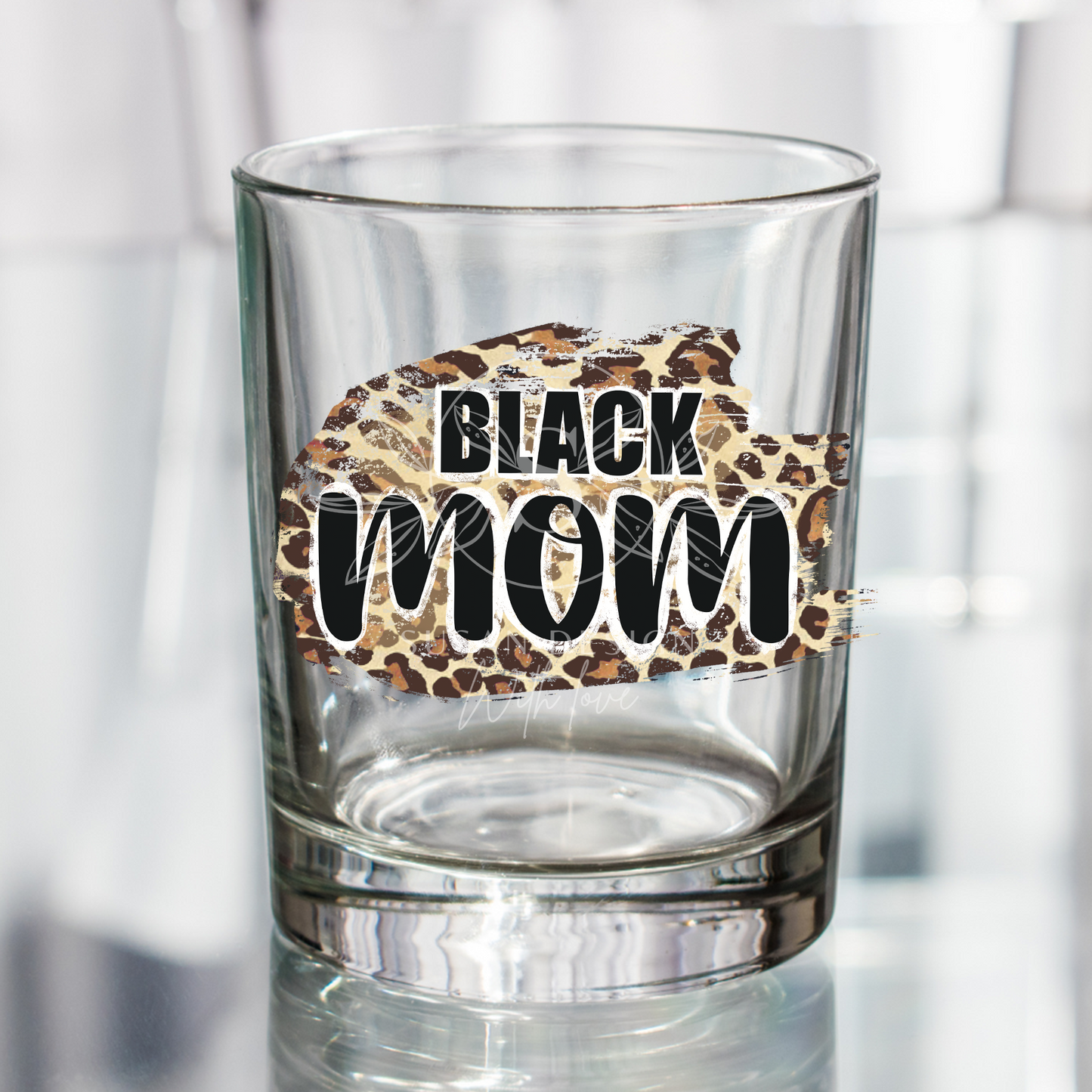 Black Mom leopard, PNG Sublimation