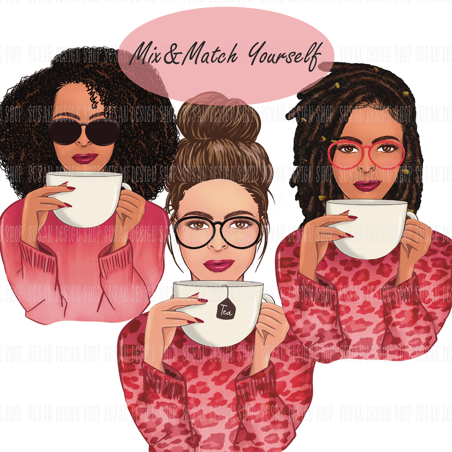 Boss Babe, Girl Boss, Mom Life in Pink Leopard cappuccino drink Coffee