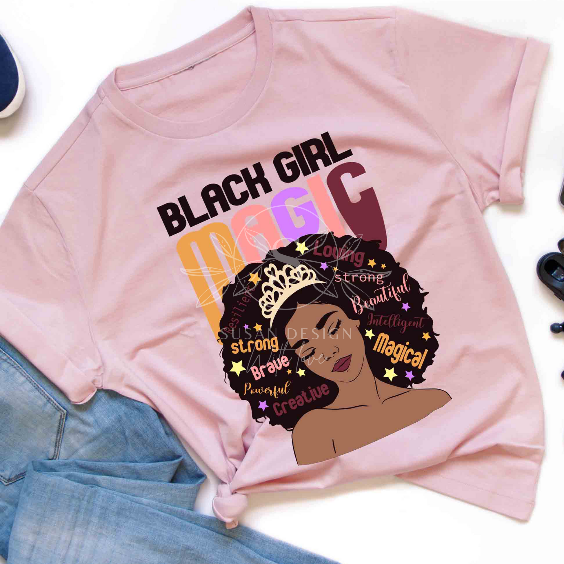 Black Girl Magic SVG Bundle file for Cricut shirt design