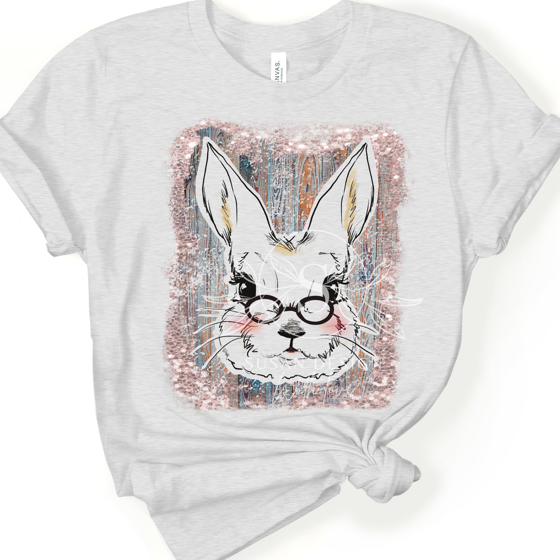 Easter Bunny with Glasses PNG Sublimation