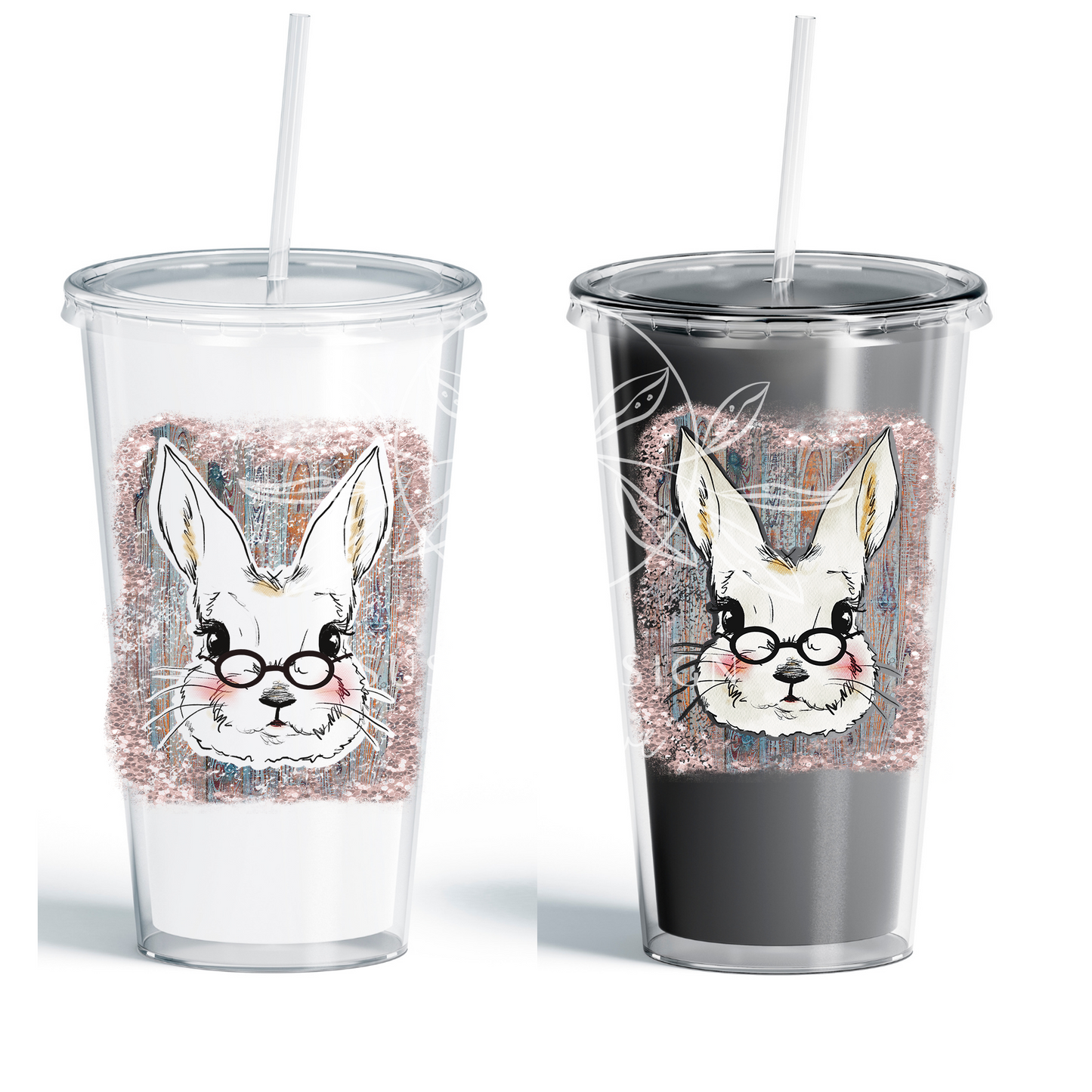 Easter Bunny with Glasses PNG Sublimation