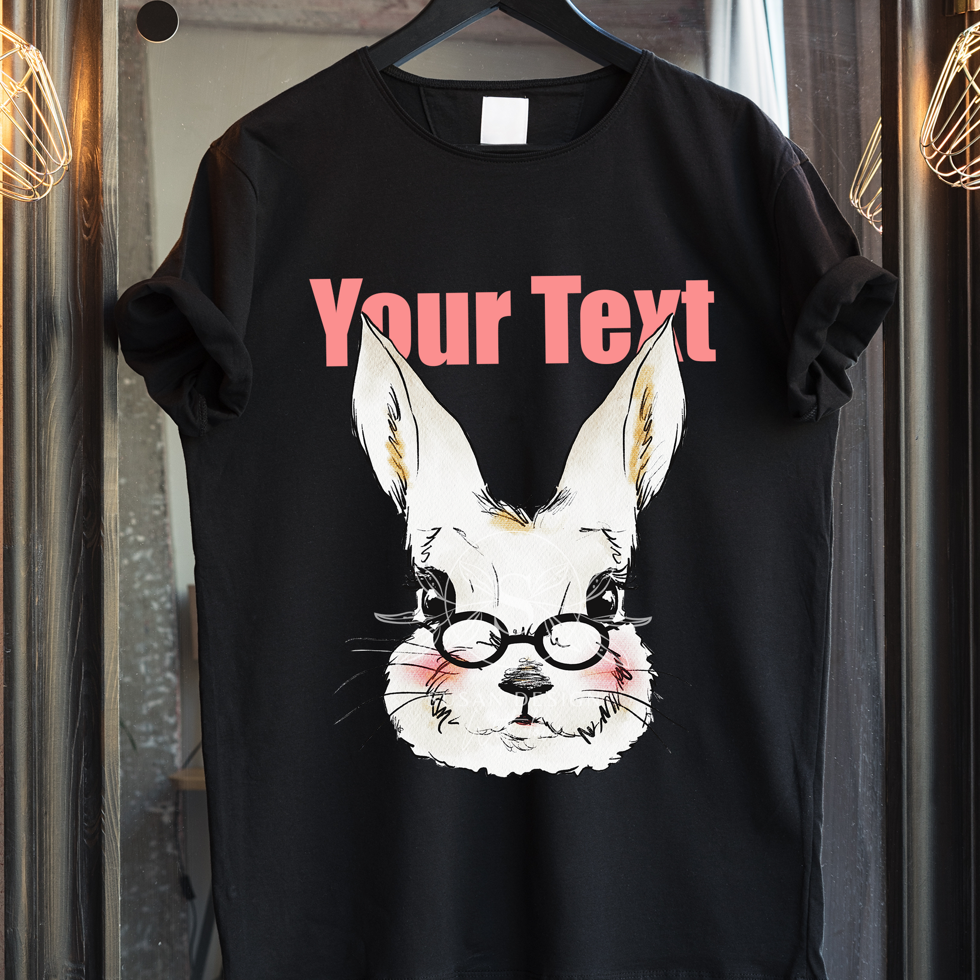 Easter Bunny with Glasses PNG Clipart Sublimation