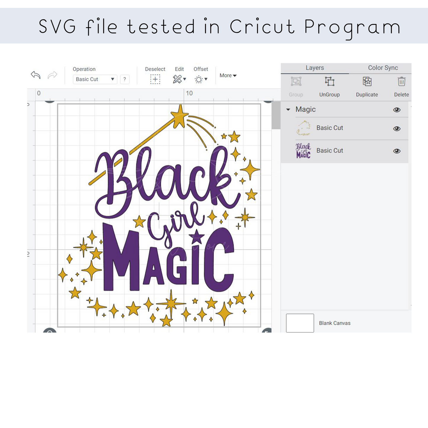 Black Girl Magic SVG files for Cricut